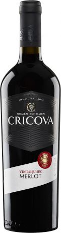 Вино Cricova Мерло красное сухое 0.75 л 13.5%