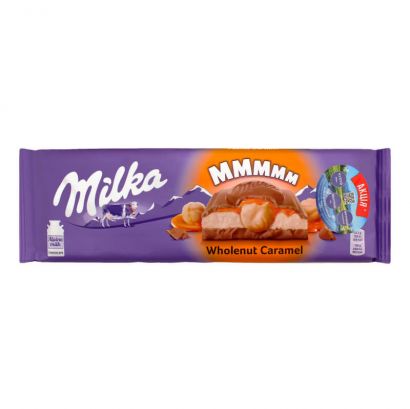 Шоколад Milka с цельным орехом и карамелью 300 г - Фото 3