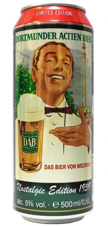 Пиво DAB светлое фильтрованное 5% 0.5 л