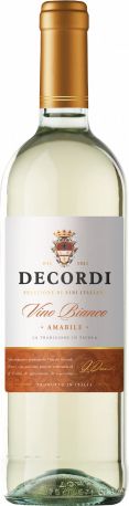 Вино Decordi Bianco Amabile белое полусладкое 0.75 л 10%