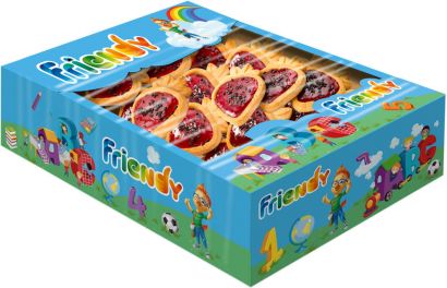 Печенье сдобное Делиция Friendy Желейная ягодка 3 кг