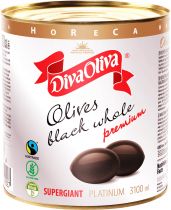 Черные маслины Diva Oliva Platinum Супергигант с косточкой 3100 мл Черные маслины Diva Oliva Platinum Супергигант с косточкой 3100 мл