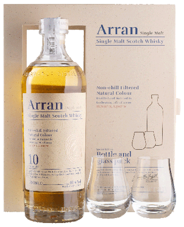 Виски Arran 10yo + 2 glasses, gift box 0,7 л