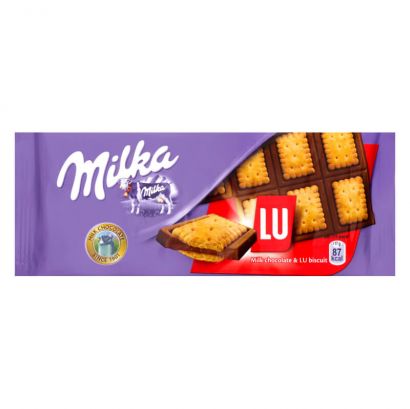 Шоколад Milka с печеньем Лу 87 г - Фото 1