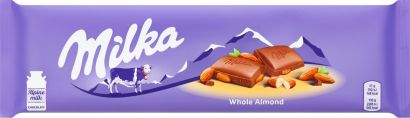 Шоколад Milka с цельным миндалем 185 г - Фото 2
