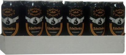 Упаковка пива Edelbrau Black темное фильтрованное 5% 0.5 л x 24 шт