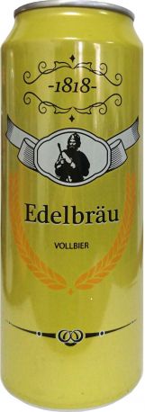 Пиво Edelbrau Lager светлое фильтрованное 5% 0.5 л