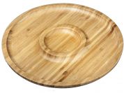 Доска сервировочная двухсекционная Wilmax Bamboo круглая 25 см Доска сервировочная двухсекционная Wilmax Bamboo круглая 25 см