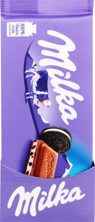 Шоколад Milka с кусочками печенья Oreo 100 г - Фото 2
