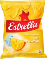 Упаковка чипсов Estrella со вкусом сыра и сметаны 125 г x 24 шт Упаковка чипсов Estrella со вкусом сыра и сметаны 125 г x 24 шт