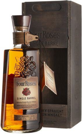 Бурбон Four Roses Single Barrel 0.7 л 50% в деревянной коробке