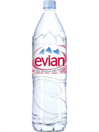 Упаковка минеральной негазированной воды Evian 1 л х 6 бутылок