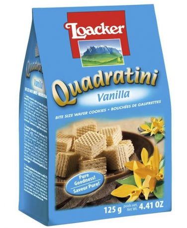 Вафли Loacker Quadratini Vanilla 125 г