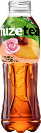 Упаковка холодного черного чая Fuzetea со вкусом персика и розы 0.5 л х 12 бутылок - Фото 2