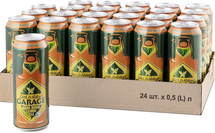 Упаковка пива Garage Hard Lemon Tea светлое 4.6% 0.5 л x 24 шт ...