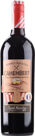 Вино Gourmet Pere & Fils Syrah Marselan Camembert красное полусухое 0.75 л 13.5% - Фото 1