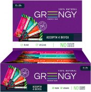 Упаковка батончиков Greengy Ассорти 12 шт х 26 г Упаковка батончиков Greengy Ассорти 12 шт х 26 г