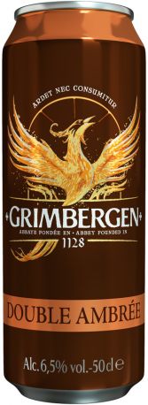 Упаковка пива Grimbergen Double Ambree полутемное фильтрованное 6.5% 0.5 л x 12 шт