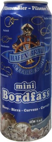 Пиво Hafenbrаu Pilsner светлое фильтрованное 4.8% 0.5 л
