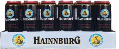 Упаковка пива Hainnburg Schwarzbier темное фильтрованное 4.5% 0.5 л х 24 шт - Фото 1