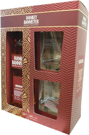 Виски Hankey Bannister 0.7 л 40% +2 брендированных стакана в коробке - Фото 2
