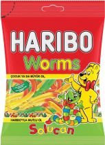Упаковка конфет жевательных HARIBO Worms 80 г х 30 шт Упаковка конфет жевательных HARIBO Worms 80 г х 30 шт