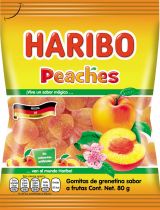 Упаковка конфет жевательных HARIBO Peaches 80 г х 30 шт Упаковка конфет жевательных HARIBO Peaches 80 г х 30 шт