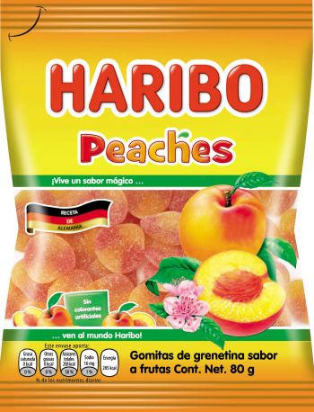 Упаковка конфет жевательных HARIBO Peaches 80 г х 30 шт