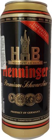 Упаковка пива Henninger Schwarzbier темное фильтрованное 4.8% 0.5 л x 24 шт - Фото 2