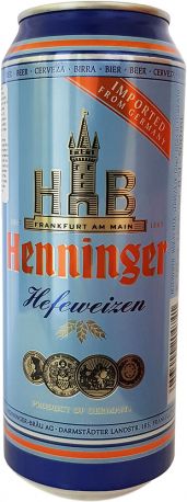 Упаковка пива Henninger Нefeweizen светлое нефильтрованное 4.8% 0.5 л x 24 шт - Фото 2