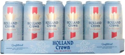 Упаковка пива Holland Crown Wit Blanche Unfiltered светлое нефильтрованное 5% 0.5 л x 24 шт