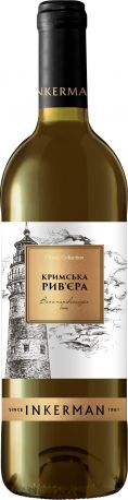 Вино Inkerman Крымская Ривьера белое полусладкое 0.75 л 9-13%