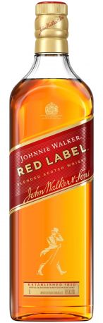 Виски Johnnie Walker Red Label выдержка 4 года 1 л 40%