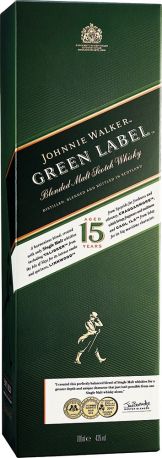 Виски Johnnie Walker "Green Label" 15 years old, with box, 0.7 л - Фото 4
