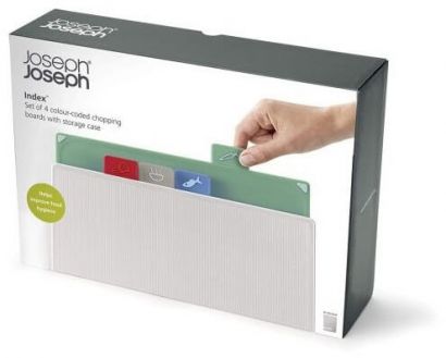 Набор Joseph Joseph Coast Silver 4 разделочных доски 30,5 х 23,3 х 8,3 см + кейс для хранения - Фото 3