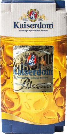 Подарочный набор пиво Kaiserdom Pils Premium светлое фильтрованное 4.7 % 1 л х 1 шт + кружка 1 л - Фото 8