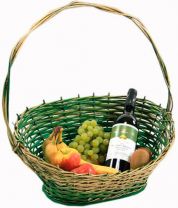 Корзина Kesper с ручкой 40 х 25 см Зеленая Корзина Kesper с ручкой 40 х 25 см Зеленая