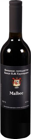 Вино Князь Трубецкой Malbec красное ординарное сухое 0.75 л 11-14%