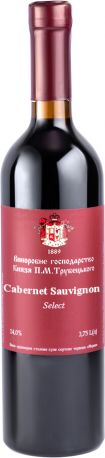 Вино Князь Трубецкой Каберне Select ординарное красное сухое 0.75 л 11-14%