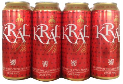 Упаковка пива Kral Pils светлое фильтрованное 4.1% 0.5 л x 12 шт