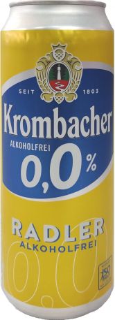Пиво Krombacher Radler светлое фильтрованное 0% 0.5 л