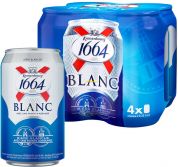 Упаковка пива Kronenbourg 1664 Blanc светлое 4.8% 0.33 л x 4 шт Упаковка пива Kronenbourg 1664 Blanc светлое 4.8% 0.33 л x 4 шт