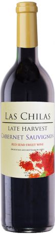 Вино Las Chilas Late Harvest Cabernet Sauvignon красное полусладкое 0.75 л 12%