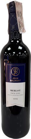Вино Les Grands Chais de France Jean Balmont Мерло 2017 красное сухое 0.75 л 13%