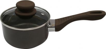 Ковш Lessner Chocolate Line с крышкой 14 см - Фото 1