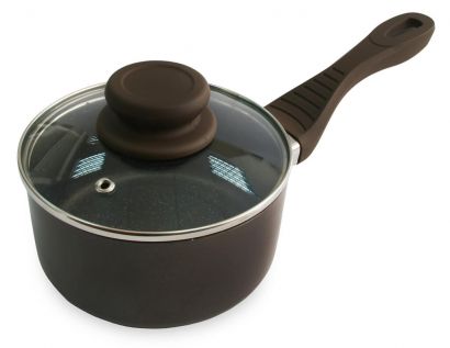 Ковш Lessner Chocolate Line с крышкой 14 см - Фото 2