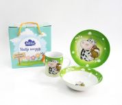 Детский набор столовой посуды для завтрака Milika MuMu 3пр