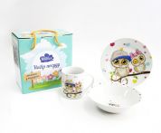 Детский набор столовой посуды для завтрака Milika Owlet 3пр