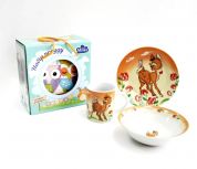 Детский набор столовой посуды для завтрака Milika Bembi 3пр