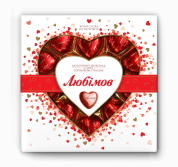 Конфеты Любимов Сердечки в молочном шоколаде 125 г Конфеты Любимов Сердечки в молочном шоколаде 125 г